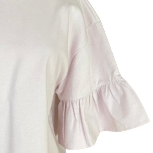 NWT J Crew Ruffle Sleeve Structured Top Pale Lilac Euro Summer French Girl-XL - Picture 3 of 8